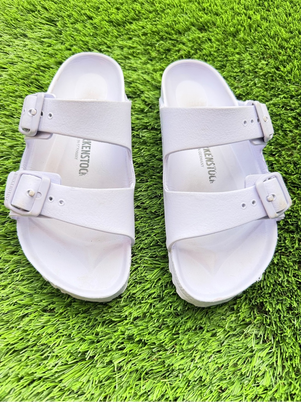 Birkenstock lilac Arizona EVA Slide Sandals